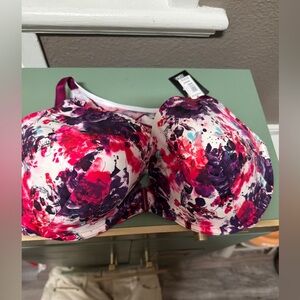 Torrid front closure bra skull floral 38ddd nwt